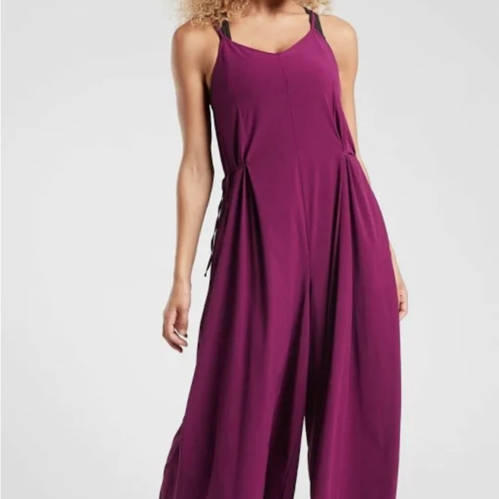 ATHLETA Sayulita Jumpsuit size 8.  Plum